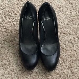 Stuart Weitzman Black Leather Pumps